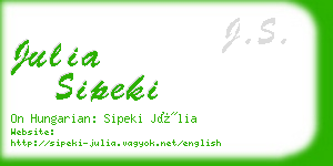 julia sipeki business card